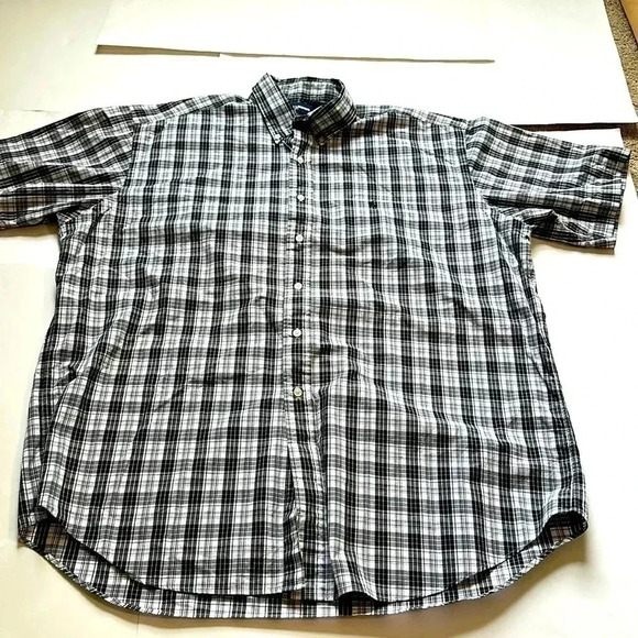 Ralph Lauren Golf black and white button up shirt size XL - Picture 1 of 7